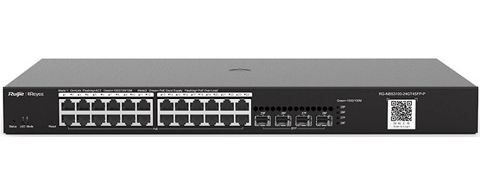Ruijie Reyee RG-NBS3100-24GT4SFP, 24-Port Gigabit Layer 2 Cloud Managed Non-PoE Switch