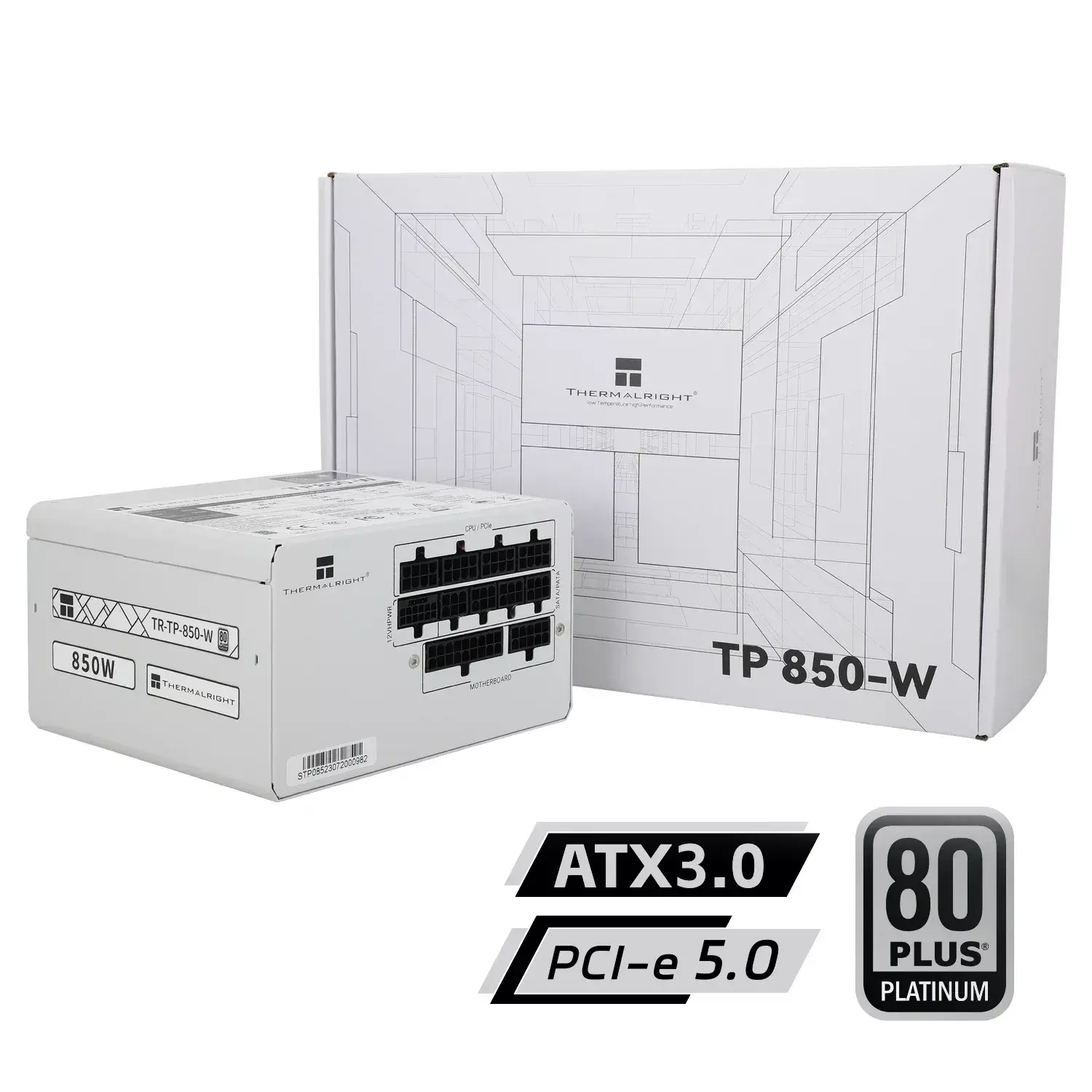 Thermalright TG-850 PCIE5 850W 80 Plus Gold Fully Modular Power Supply White