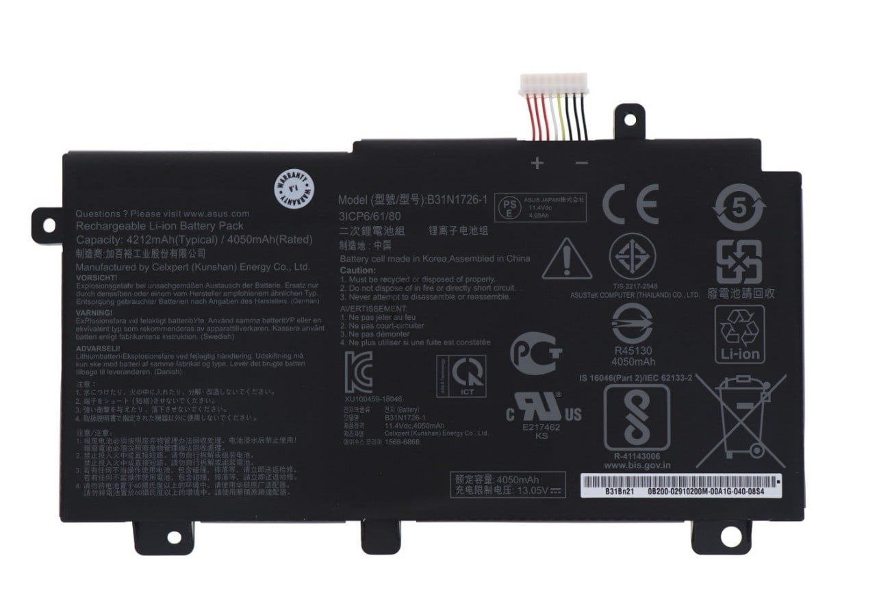 Asus model B31N1726 battery