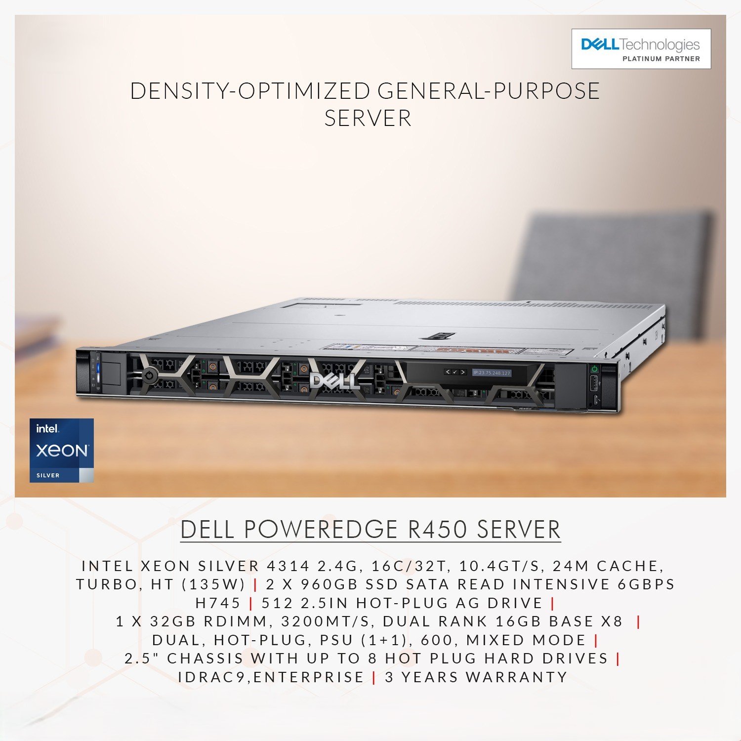 Dell EMC PowerEdge R450 Server