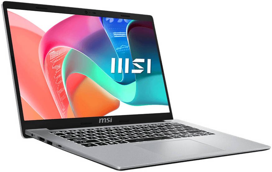 Msi Modern 14 F13MG 13th Gen Intel® Core™ i5-1335U 12 Threads Windows 11 14" Full HD IPS-Level Screen, 45% NTSC Intel® UHD Graphics DDR4 16GB RAM 3200 MHz 512GB M.2 SSD slot SSD Firmware Trusted Platform Module(fTPM) 2.0 Kensington Lock HD type (30fps@720p) with Shutter Single Backlit Keyboard (White) with Copilot Key Gb LAN 802.11 ax Wi-Fi 6E + Bluetooth v5.3 2x 2W Speaker 1x Mic-in/Headphone-out Combo Jack 3 Cell Battery 3x Type-A USB3.2 Gen1 1x RJ45 1x Micro SD Card Reader 1x HDMI™ (4K @ 30Hz) 1x Type-C (USB3.2 Gen2 / DisplayPort™/ Power Delivery 3.0) 1.5 kg