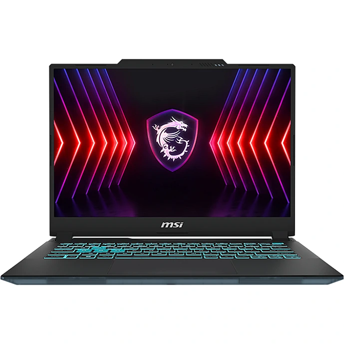 Msi Cyborg 14 A13UCX 13th Gen Intel® Core™ i7-13620H (Up to 4.9GHz, 10 Cores, 16 Threads, 24MB Cache)  14" Full HD+ (1920 x 1200) 144Hz, IPS-Level, 100% sRGB, 16:10 Aspect Ratio Screen NVIDIA® GeForce® RTX 2050, 4GB GDDR6 (1170MHz Boost Clock, 45W TDP) 8GB 5200MHz ( 2 Slots - Max 64GB) 512GB M.2 NVMe PCIe Gen4 SSD HD type (30fps@720p) Blue Backlight Gaming Keyboard Gb LAN 802.11 Wi-Fi 6E + BT v5.3 2x 2W Speaker (3D Surround Sound System) 1x Mic-in/Headphone-out Combo Jack 2x USB 3.2 Type-A 1x USB 3.2 Gen2 Type-C / DP 1x HDMI 2.1 4K@60Hz 3-Cell/53.5 Whr Battery 1.6 KG Weight Free MSI Gaming Backpack Bag