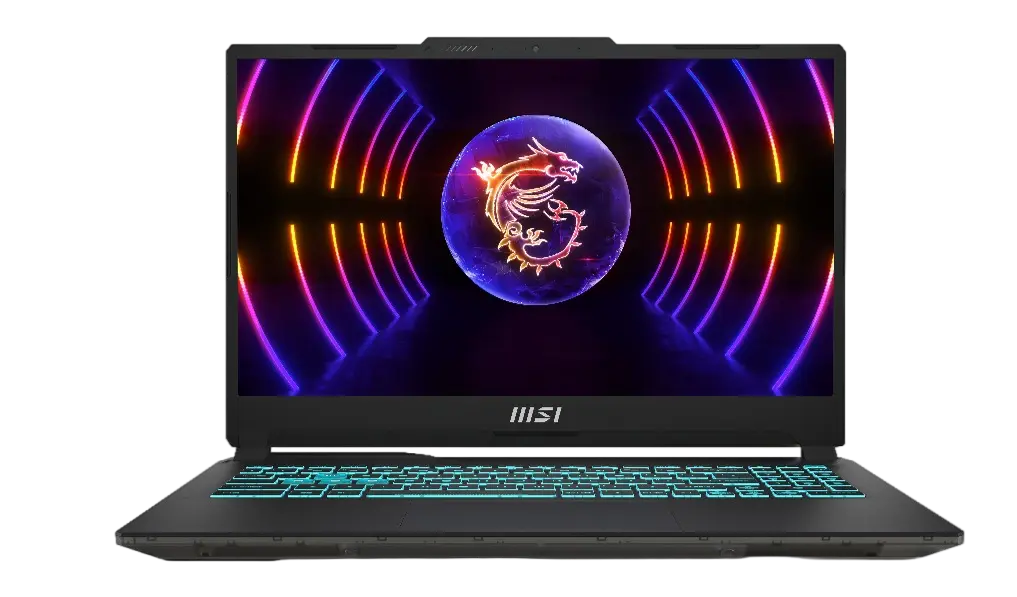 Msi Cyborg 15 A13UDX 13th Gen Intel® Core™ i7-13620H (Up to 4.9GHz, 10 Cores, 16 Threads, 24MB Cache) Windows 11 Home 15.6" FHD , 144Hz, IPS-Level NVIDIA® GeForce RTX™ 3050 Laptop GPU 6GB GDDR6 96-bit. Up to 990MHz Boost Clock 45W Maximum Graphics Power with Dynamic Boost. *May vary by scenario 16GB 5200MHz ( 2 Slots - Max 64GB) 512GB M.2 SSD slot (NVMe PCIe Gen4) Kensington Lock HD type (30fps@720p) Single Blue Backlit Keyboard Gb LAN 802.11 ax Wi-Fi 6 + Bluetooth v5.2 2x 2W Speaker 1x Mic-in/Headphone-out Combo Jack 1x Type-C (USB3.2 Gen1 / DP) 2x Type-A USB3.2 Gen1 1x HDMI™ 2.1 (4K @ 60Hz) 1x RJ45