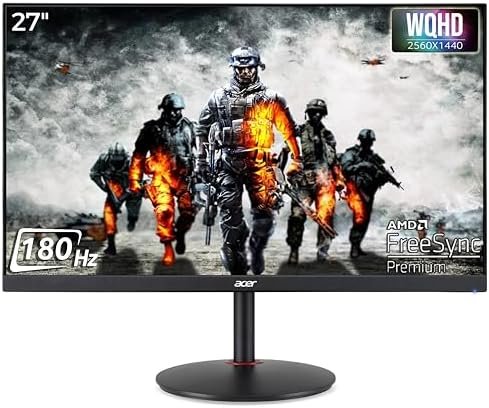 The Acer Nitro XV272UV3 is a 27-inch QHD IPS gaming monitor with a 180Hz refresh rate, 0.5ms response time, and HDR 400 support.