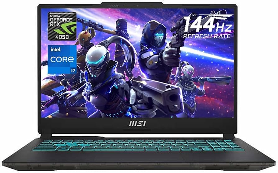 msi Cyborg 15 A13 VFK 13th Gen Intel Core i7-13620H (3.6~.4.9GHz, 10 Cores, 16 Threads, 24MB Cache) Windows 11 Home 15.6" FHD (1920x1080), 144Hz, IPS-Level Thin Bazel Screen NVIDIA® GeForce RTX™ 4060 Laptop GPU 8GB GDDR6. Up to 1470MHz Boost Clock 45W Maximum Graphics Power with Dynamic Boost. *May vary by scenario DDR5 16GB 5200MHz ( Slot 2 - Max 64GB) 512GB M.2 SSD slot (NVMe PCIe Gen4) Kensington Lock HD type (30fps@720p) Single Backlit Keyboard (Blue) Gb LAN 802.11 ax Wi-Fi 6 + Bluetooth v5.2 2x 2W Speaker 1x Mic-in/Headphone-out Combo Jack 1x Type-C (USB3.2 Gen1 / DP) 2x Type-A USB3.2 Gen1 1x HDMI™ 2.1 (4K @ 60Hz) 1x RJ45