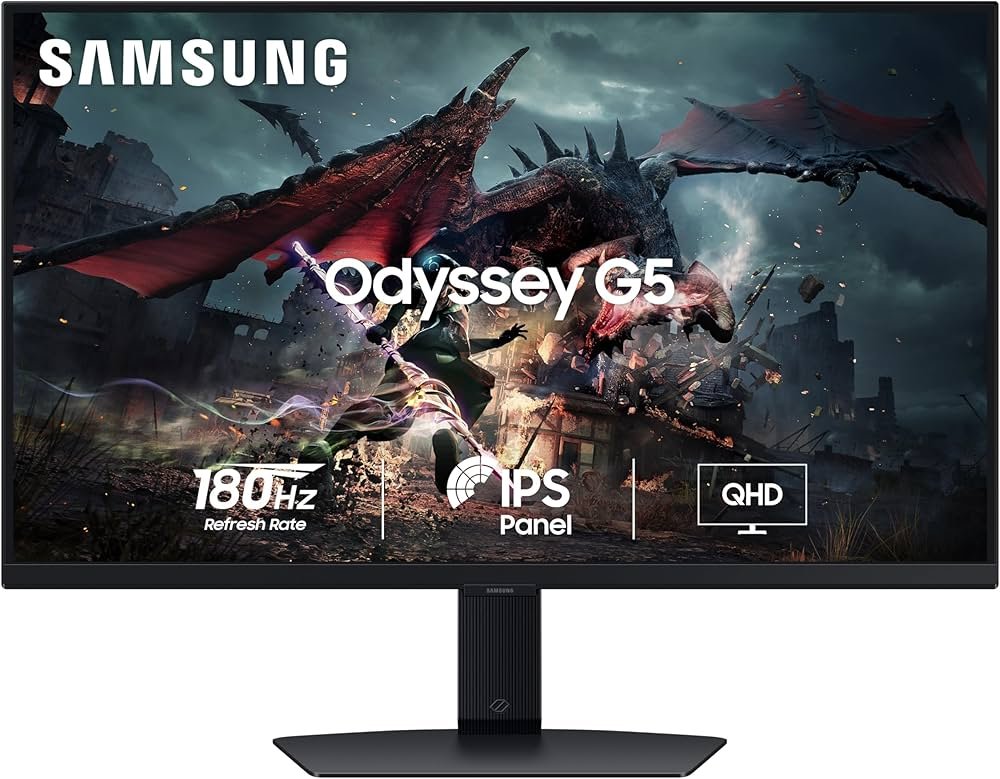 SAMSUNG LS27DG502EEXXS ODYSSEY G50D / 27" IPS / 2560x1440@180HZ QHD / 350NITS(HDR 10) / 1MS(GTG) / 12CM HEIGHT ADJUSTMENT / DP, HDMI 2k Monitor